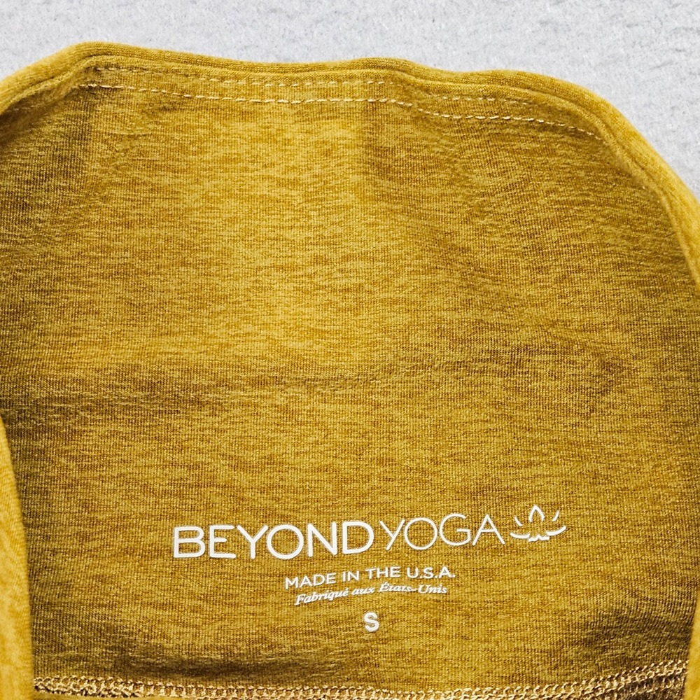 Beyond Yoga Womens Sz S Spacedye Crossover High Waisted Leggings Mustard Yellow - Picture 7 of 11